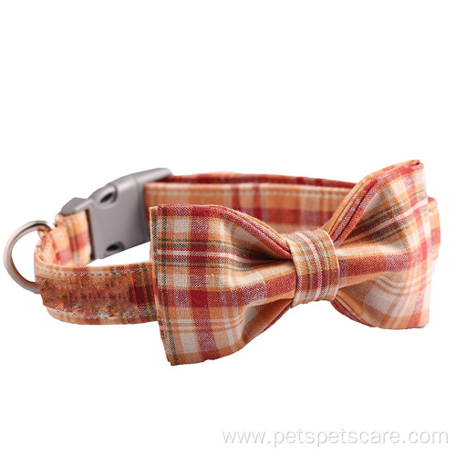 Buckle Cat Dog Collar with Bowtie Adjustable